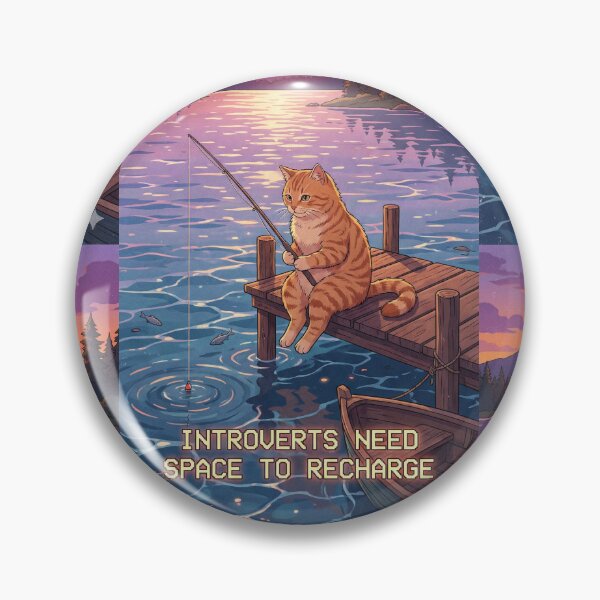 Item preview, Introvert Cat Fishing Life designed and sold by Midnight Replay.