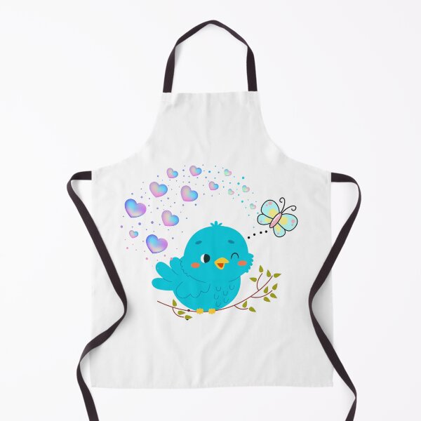 Item preview, Cheerful Bird - Cute Blue Bird with Hearts on a Branch designed and sold by Love3Happy.