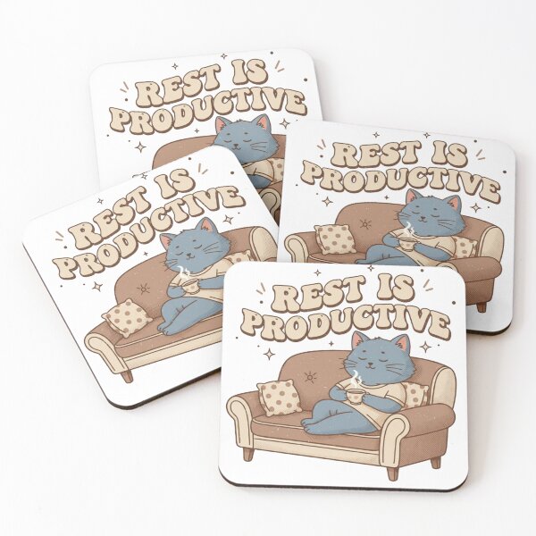 Item preview, Rest Is Productive – Retro Burnout Recovery Quote Design designed and sold by DIRTYSKETCHH.