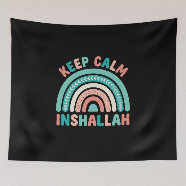Item preview, Keep Calm Inshallah Boho Rainbow designed and sold by AdyKurniawan.