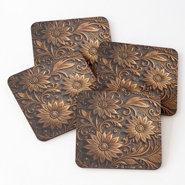 Item preview, Bronze Floral Filigree designed and sold by Kaleidoscope Print.