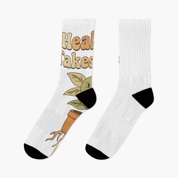 Item preview, Healing Takes Time – Retro Mental Health Growth Design designed and sold by DIRTYSKETCHH.