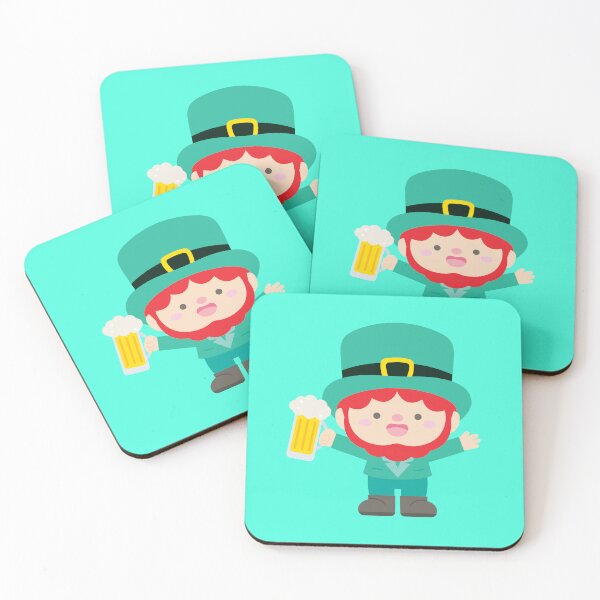 Item preview, Cute leprechaun character holding a glass of green beer for Saint Patrick's day designed and sold by nuchz.