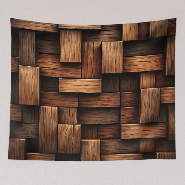 Item preview, Rustic Wood Block Weave designed and sold by Kaleidoscope Print.