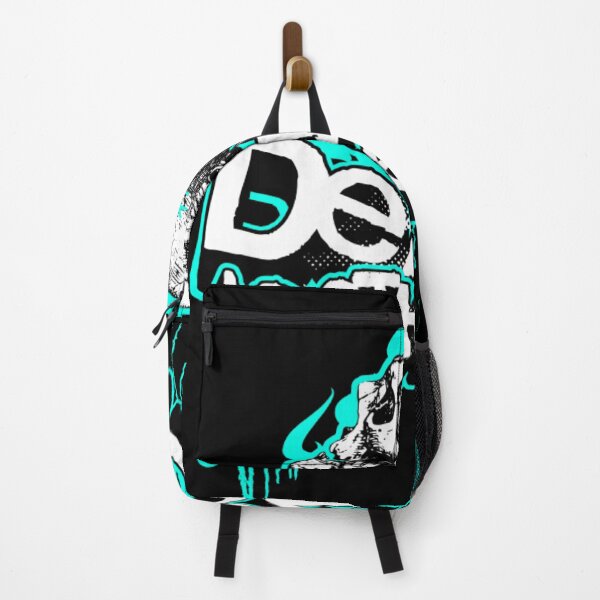 Item preview, Retro Gothic Skull Art - Deathly Aesthetics Cyan & Black designed and sold by GenZFashion000.