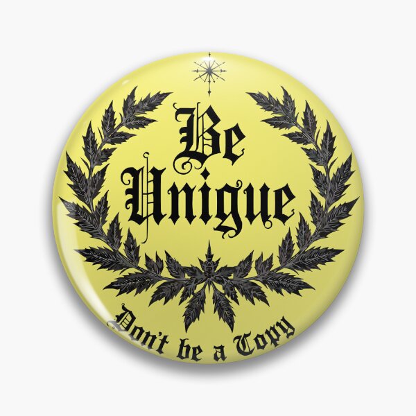 Item preview, Be Unique Motivational Gothic Quote Design designed and sold by VikArtStudio.