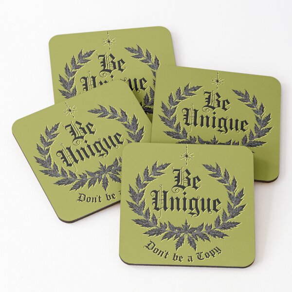 Item preview, Be Unique Motivational Gothic Quote Design designed and sold by VikArtStudio.