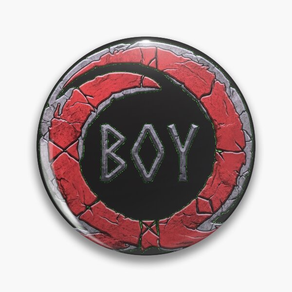 Item preview, Norse Fatherhood Badge - Boy Elder Futhark Rune Tattoo Swirl designed and sold by Thaivi Design.