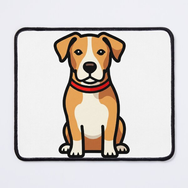 Item preview, Cute Front Facing Dog Sitting Illustration designed and sold by i1ovedogs.