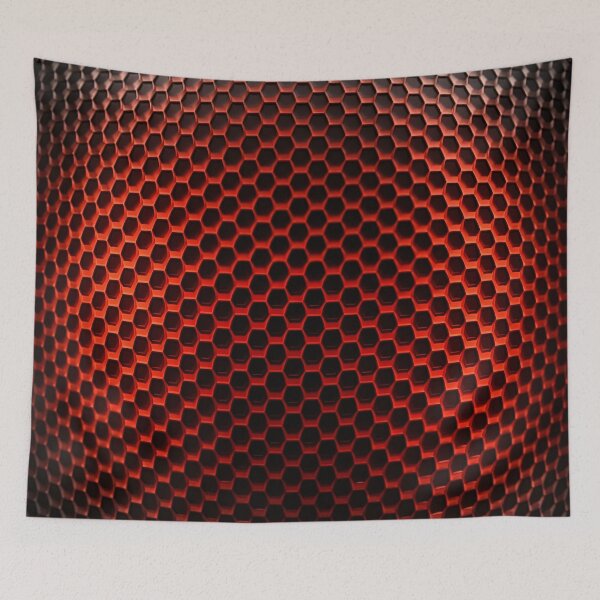 Item preview, Red Hex Core Glow designed and sold by Kaleidoscope Print.