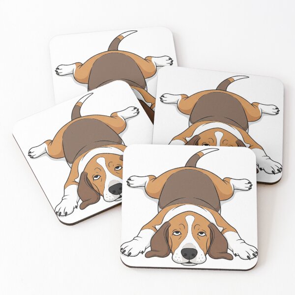 Item preview, Funny Lazy Dog Lying Down Illustration designed and sold by i1ovedogs.