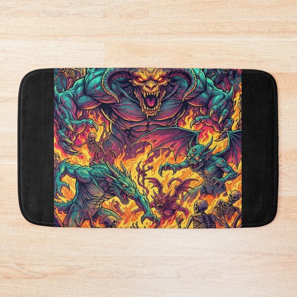 Item preview, Demons and Skeletons in Fiery Battle designed and sold by Bobkataaa.