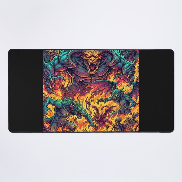 Item preview, Demons and Skeletons in Fiery Battle designed and sold by Bobkataaa.