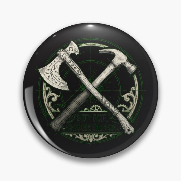 Item preview, The Provider: Mythic Leviathan Axe and Carpenter Hammer Vintage Sketch designed and sold by Thaivi Design.