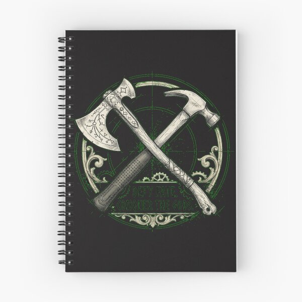 Item preview, The Provider: Mythic Leviathan Axe and Carpenter Hammer Vintage Sketch designed and sold by Thaivi Design.