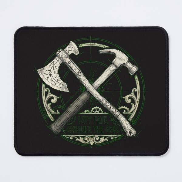 Item preview, The Provider: Mythic Leviathan Axe and Carpenter Hammer Vintage Sketch designed and sold by Thaivi Design.