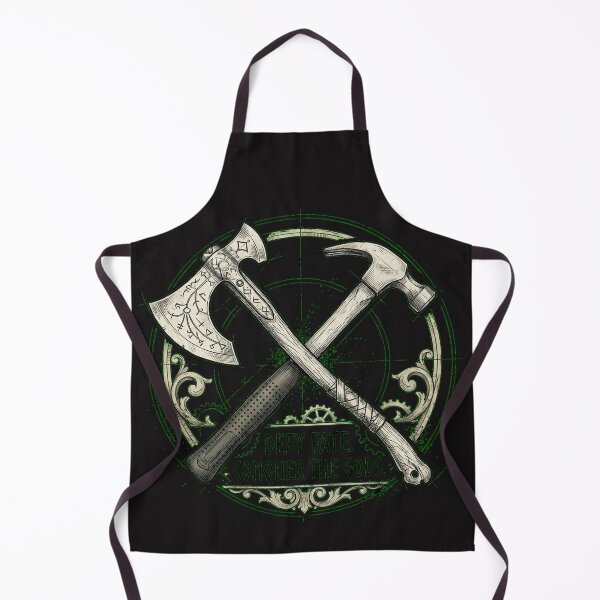 Item preview, The Provider: Mythic Leviathan Axe and Carpenter Hammer Vintage Sketch designed and sold by Thaivi Design.