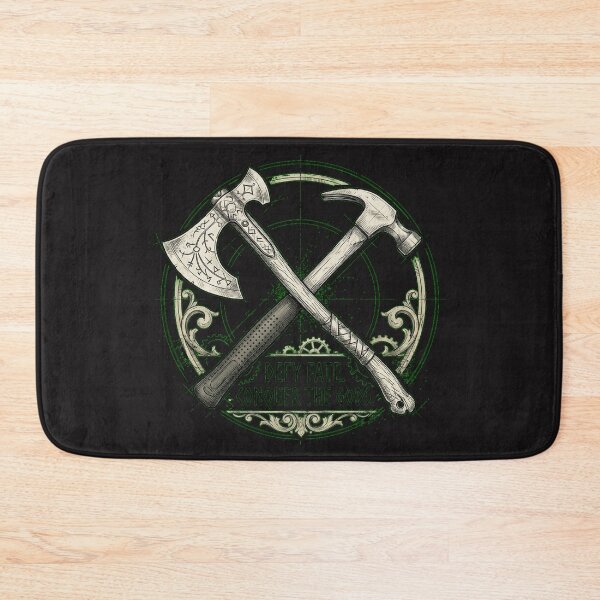 Item preview, The Provider: Mythic Leviathan Axe and Carpenter Hammer Vintage Sketch designed and sold by Thaivi Design.