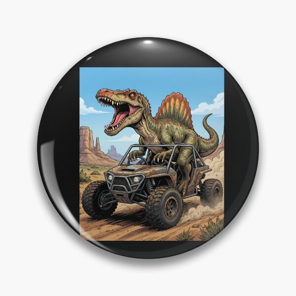 Item preview, Dinosaur Driving an Off-Road Vehicle designed and sold by Bobkataaa.