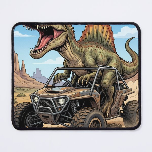 Item preview, Dinosaur Driving an Off-Road Vehicle designed and sold by Bobkataaa.