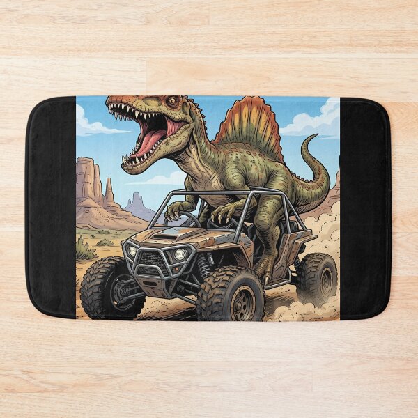 Item preview, Dinosaur Driving an Off-Road Vehicle designed and sold by Bobkataaa.