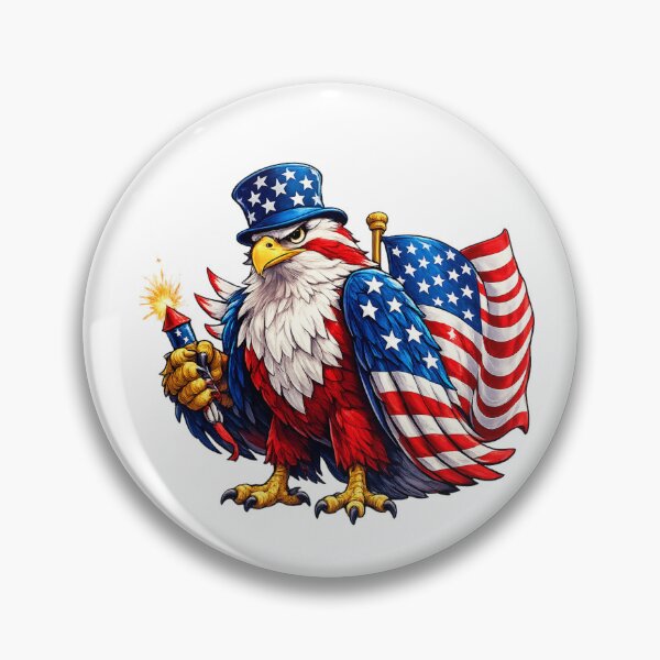 Artikelvorschau, Patriotische Illustration eines Weißkopfseeadlers entworfen und verkauft von IRON WINGS /USAF.