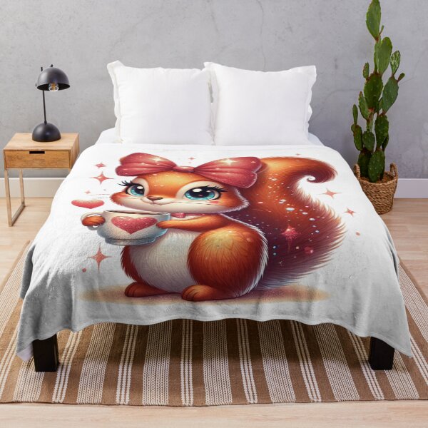 Item preview, Cute Squirrel With Coffee Valentine Illustration designed and sold by Lulunza.