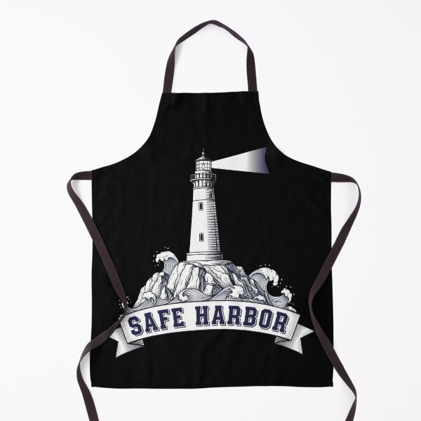 Item preview, Lighthouse Waves Art - Safe Harbor, Nautical Hope Guidance Minimalist Black White Design designed and sold by Luminari Creations.
