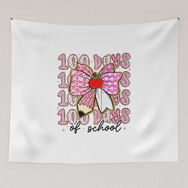 Item preview, Pink Gliiter Couquette 100 Days Of School, Funny Student, Education designed and sold by vintagearttee.