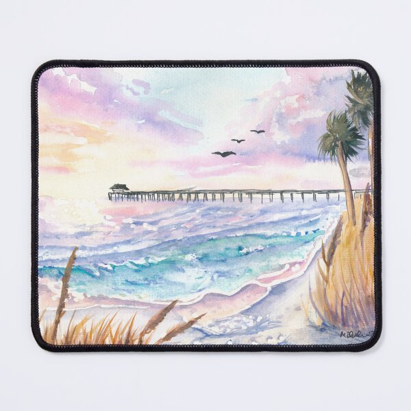 Item preview, Golden Sunset Over Tybee Pier Coastal Georgia Shore designed and sold by artshop77.