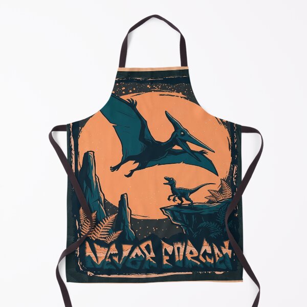 Item preview, Dinosaur Landscape with Pterodactyl and Raptor designed and sold by Bobkataaa.