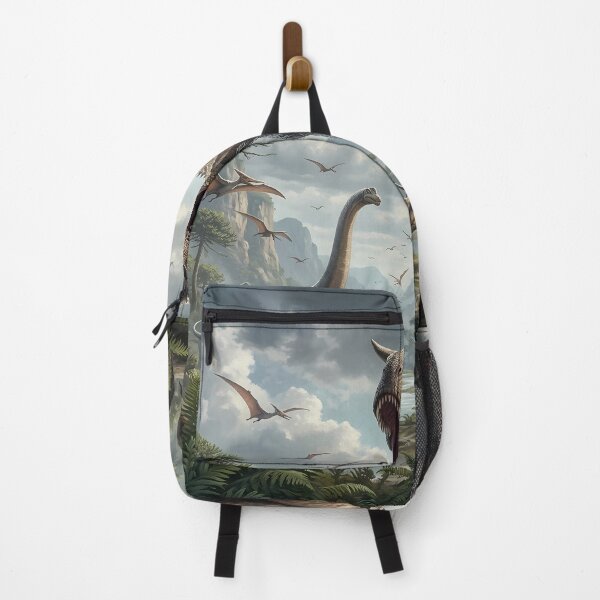 Item preview, Dinosaur Landscape with Carnotosaurus and Pterodactyls designed and sold by Bryghte.