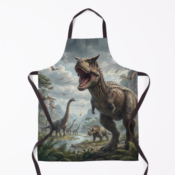 Item preview, Dinosaur Landscape with Carnotosaurus and Pterodactyls designed and sold by Bryghte.