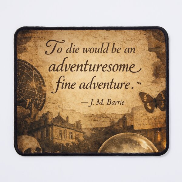Item preview, Adventurous J.M. Barrie quote – Mystical vintage art designed and sold by Mauswohn.