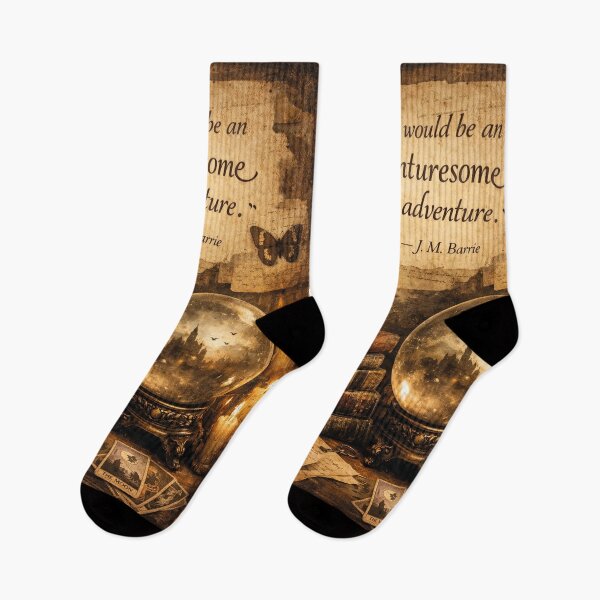 Item preview, Adventurous J.M. Barrie quote – Mystical vintage art designed and sold by Mauswohn.