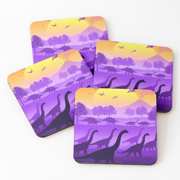 Item preview, Dinosaur Silhouette Landscape at Sunset designed and sold by Bryghte.