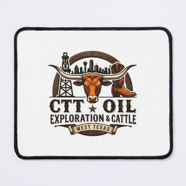 Item preview, CTT Oil Exploration & Cattle Design Tee  Oilfield Ranch designed and sold by Elenafatulla.