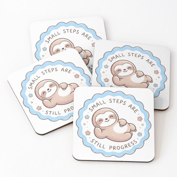 Item preview, Cute Sloth Small Steps Motivational Quote designed and sold by auxincaftan0o.