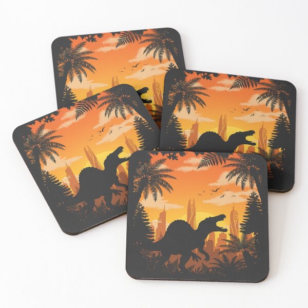 Item preview, Dinosaur Silhouette with Cityscape Backdrop designed and sold by Bobkataaa.