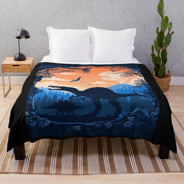 Item preview, Dinosaur Silhouette Landscape with Volcano designed and sold by Bryghte.