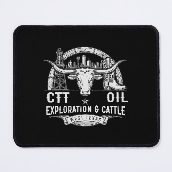 Item preview, CTT Oil Exploration & Cattle -Oilfield Ranch Black designed and sold by Elenafatulla.