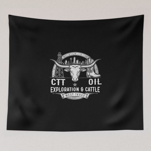 Item preview, CTT Oil Exploration & Cattle -Oilfield Ranch Black designed and sold by Elenafatulla.