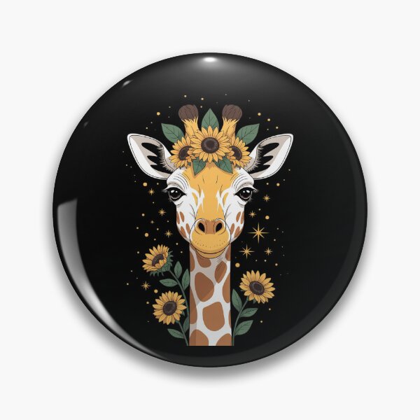Item preview, Colorful Giraffe With Flower I Giraffe 3 designed and sold by DigitaldeligArt.