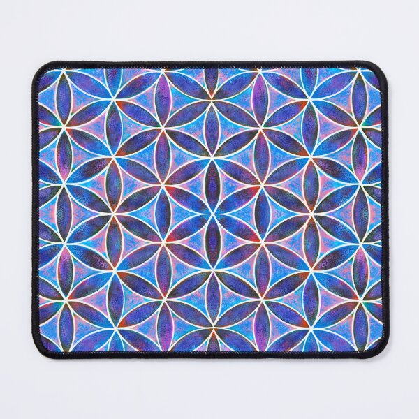 Item preview, Flower of Life Blue Textured Pattern designed and sold by shantilovesart.