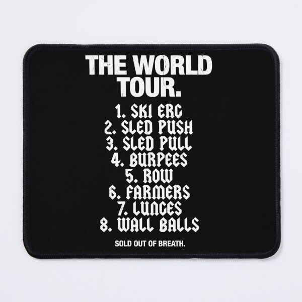 Item preview, The World Tour Gym Parody - Funny Sold Out Of Breath Fitness Workout List designed and sold by Imaginationbeyond.