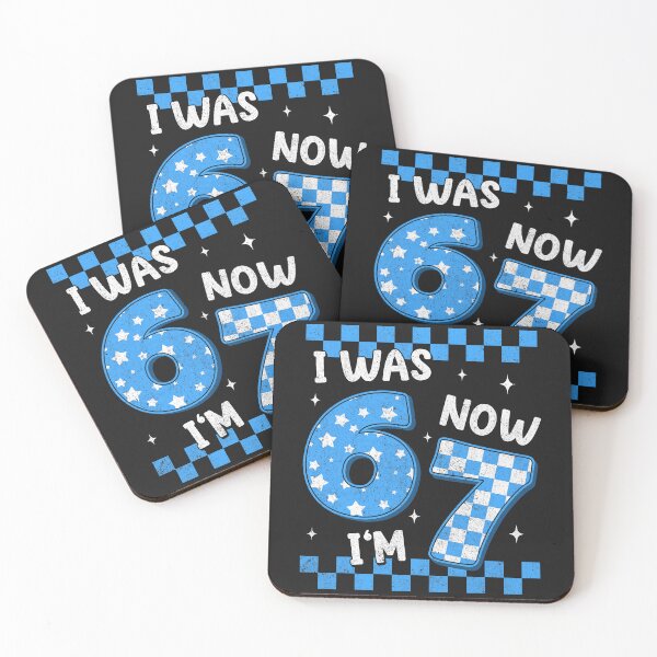 Item preview, Blue Checkered I was 6 Now I'm 7 Birthday 7 Years Old Bday  designed and sold by ArleneRowe.