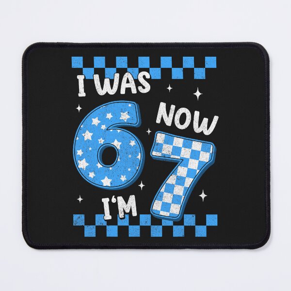 Item preview, Blue Checkered I was 6 Now I'm 7 Birthday 7 Years Old Bday designed and sold by ArleneRowe.