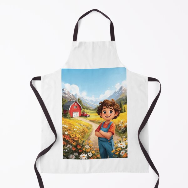 Item preview, Farm Boy Standing Near Red Barn designed and sold by Piotrek0001.