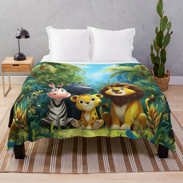 Item preview, Lion Zebra and Hippo Hiding in Leaves designed and sold by Piotrek0001.