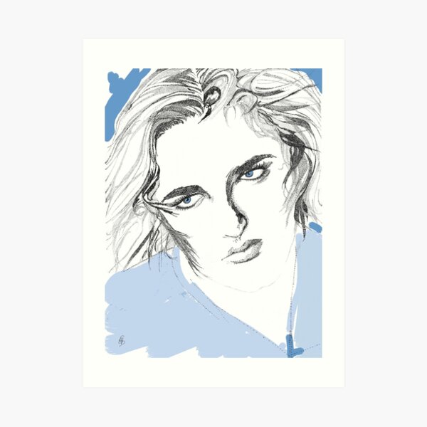 Girl with blue eyes - Girl with blue eyes Art Print